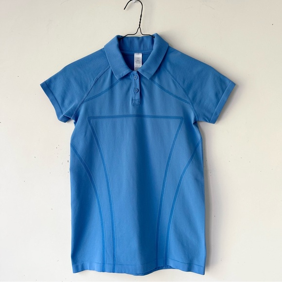 Ivivva by Lululemon Fly Tech Golf Tennis Performance Polo Top, Pool Blue, 12 - Picture 2 of 7